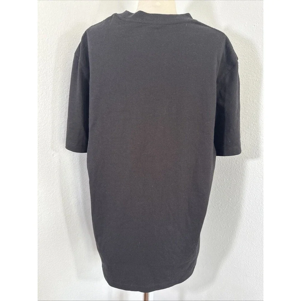 True Religion Jeans‎ T shirt Mens M Black Embroidered Logo Preppy